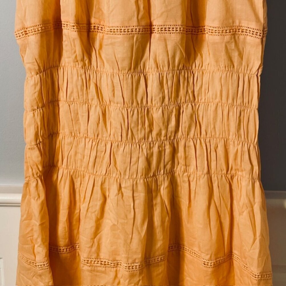Olivia James The Label Tiered Eyelet Trim Maxi Peasant Dress NWT Size Small - Picture 6 of 10